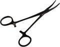 Hemostatic forceps, curved, matte