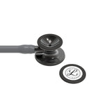 Littmann Cardiology IV gray with smoky olive, black ear tubes, and stem