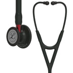 Littmann Cardiology IV with a matte black chest piece, black tubing, and a red stem