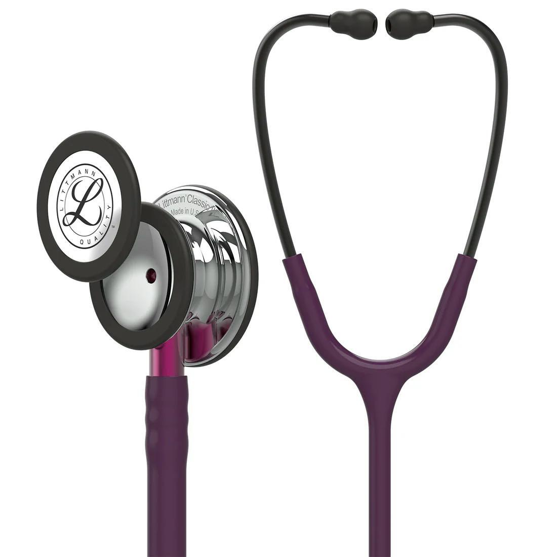 Littmann Classic III Plum with Mirror Finish Tubing, Smoked-Black Ear Tubes, and Lilac Stem