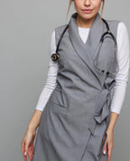 Women's grey bathrobe