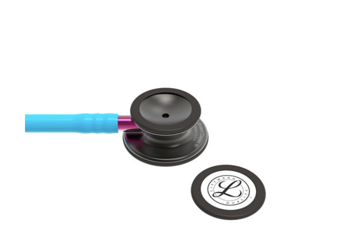 Littmann Classic III бірюзовий з димчастою оливою, чорними дугами та рожевою ніжкою
