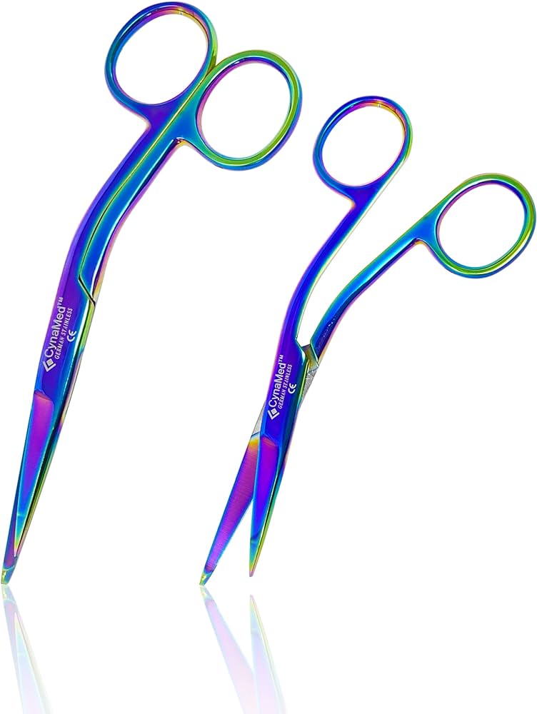 Set of angled bandage scissors