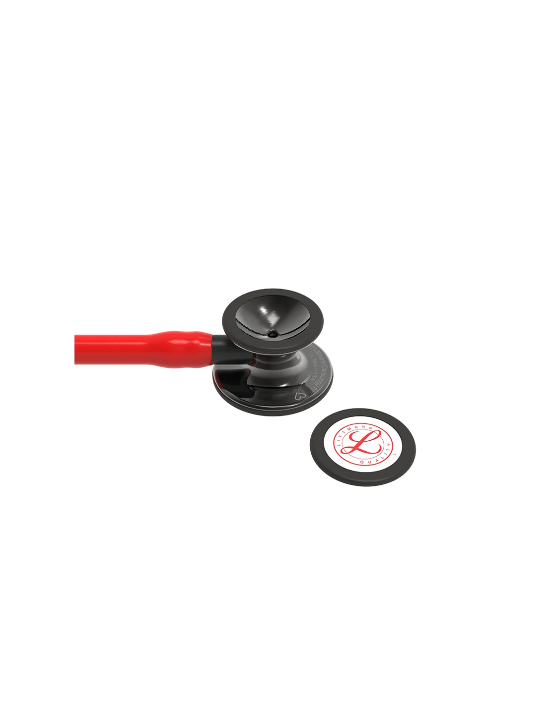 Littmann Cardiology IV Limited Edition red with black, mirror-finish chestpiece, binaurals, and stem