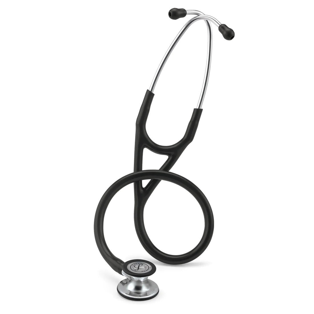 Littmann Cardiology IV black with mirror olives, steel binaurals and a mirrored stem