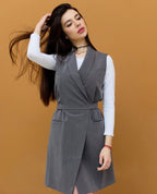 Women's grey bathrobe