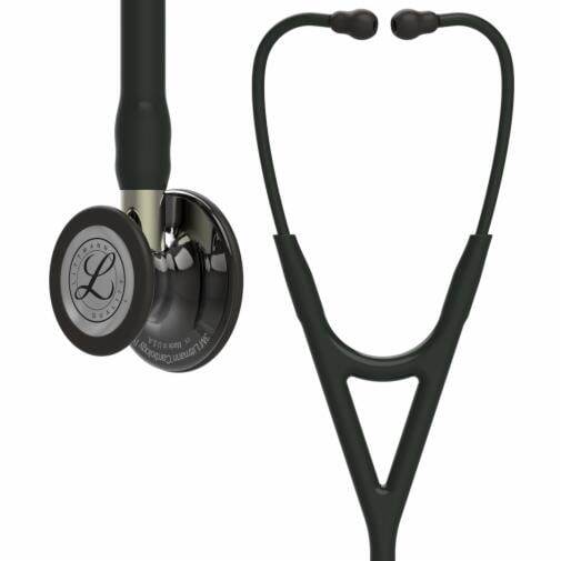 Littmann Cardiology IV black with black mirrored olive, black arcs and stem