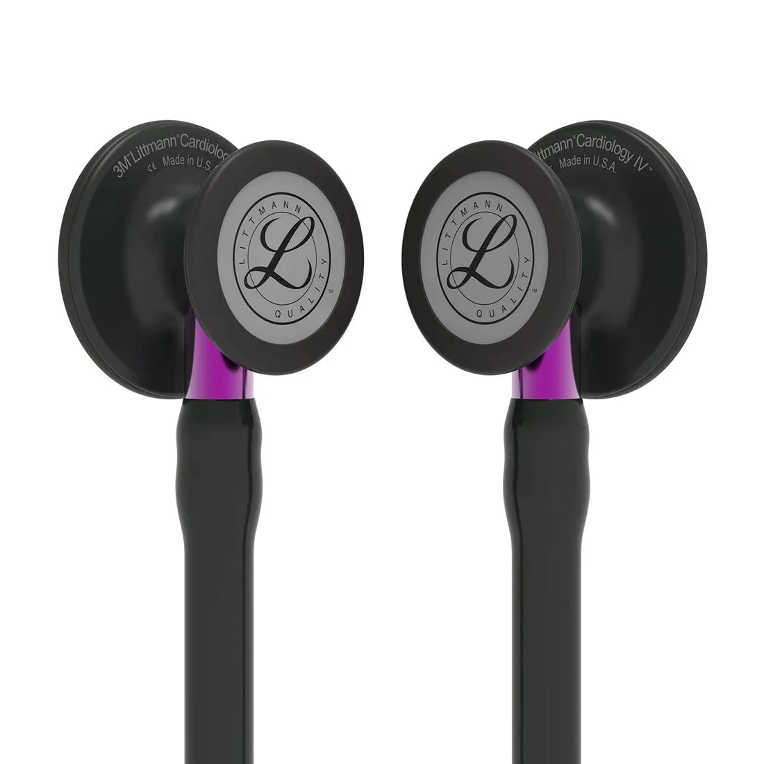 Littmann Cardiology IV black with matte olive, black ear tubes, and purple stem