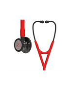 Littmann Cardiology IV Limited Edition red with black, mirror-finish chestpiece, binaurals, and stem