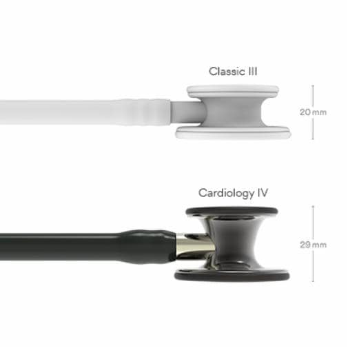 Littmann Cardiology IV black with black mirrored olive, black arcs and stem
