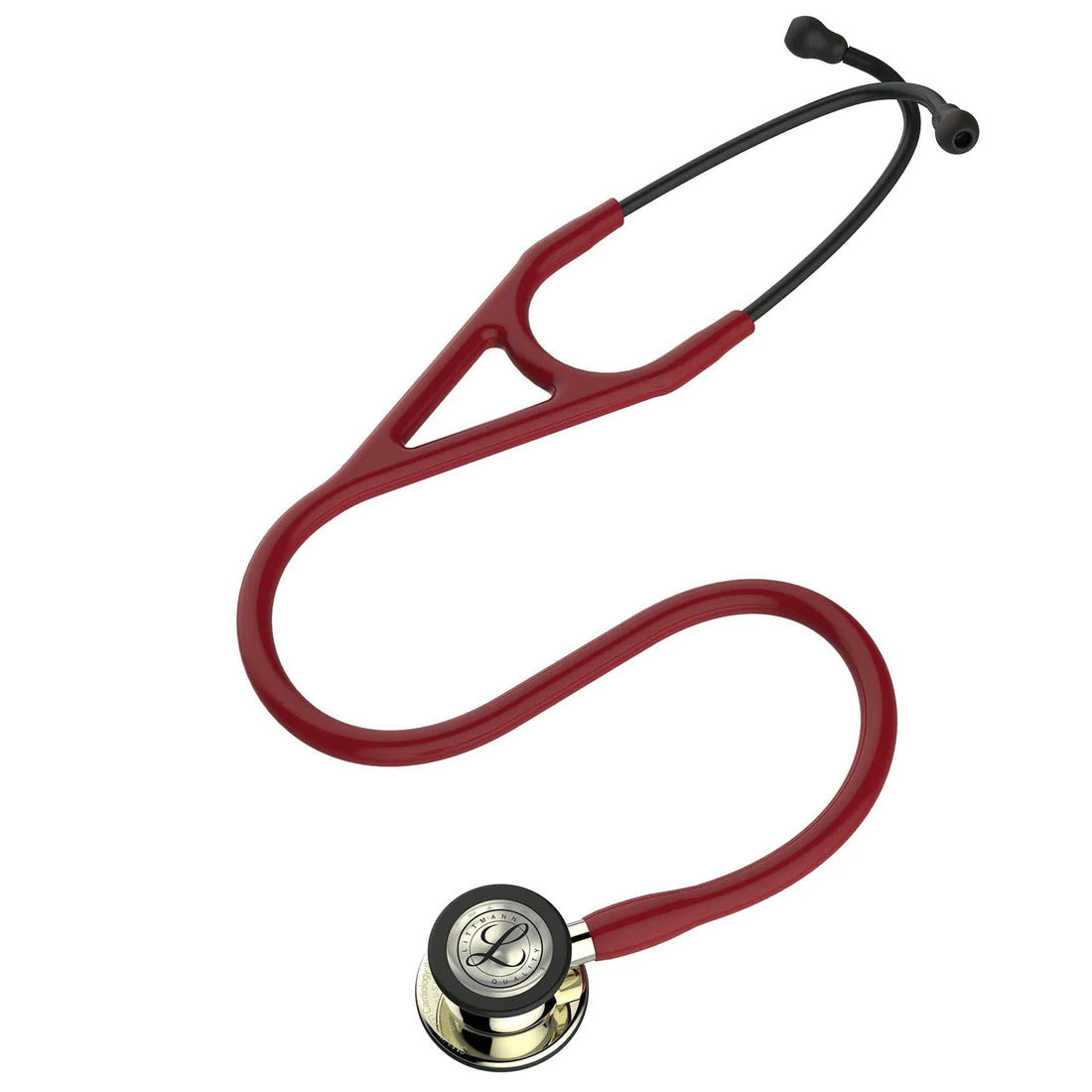 Littmann Cardiology IV burgundy with mirror olive, black earpieces and stem
