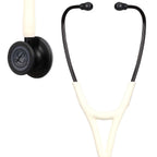 Littmann Cardiology IV Satin White with Black, Matte Earpieces, Binaurals, Stem and Satin Tubing