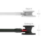 Littmann Cardiology IV with a matte black chest piece, black tubing, and a red stem