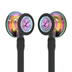 Littmann Cardiology IV black with rainbow olive, black arches and stem