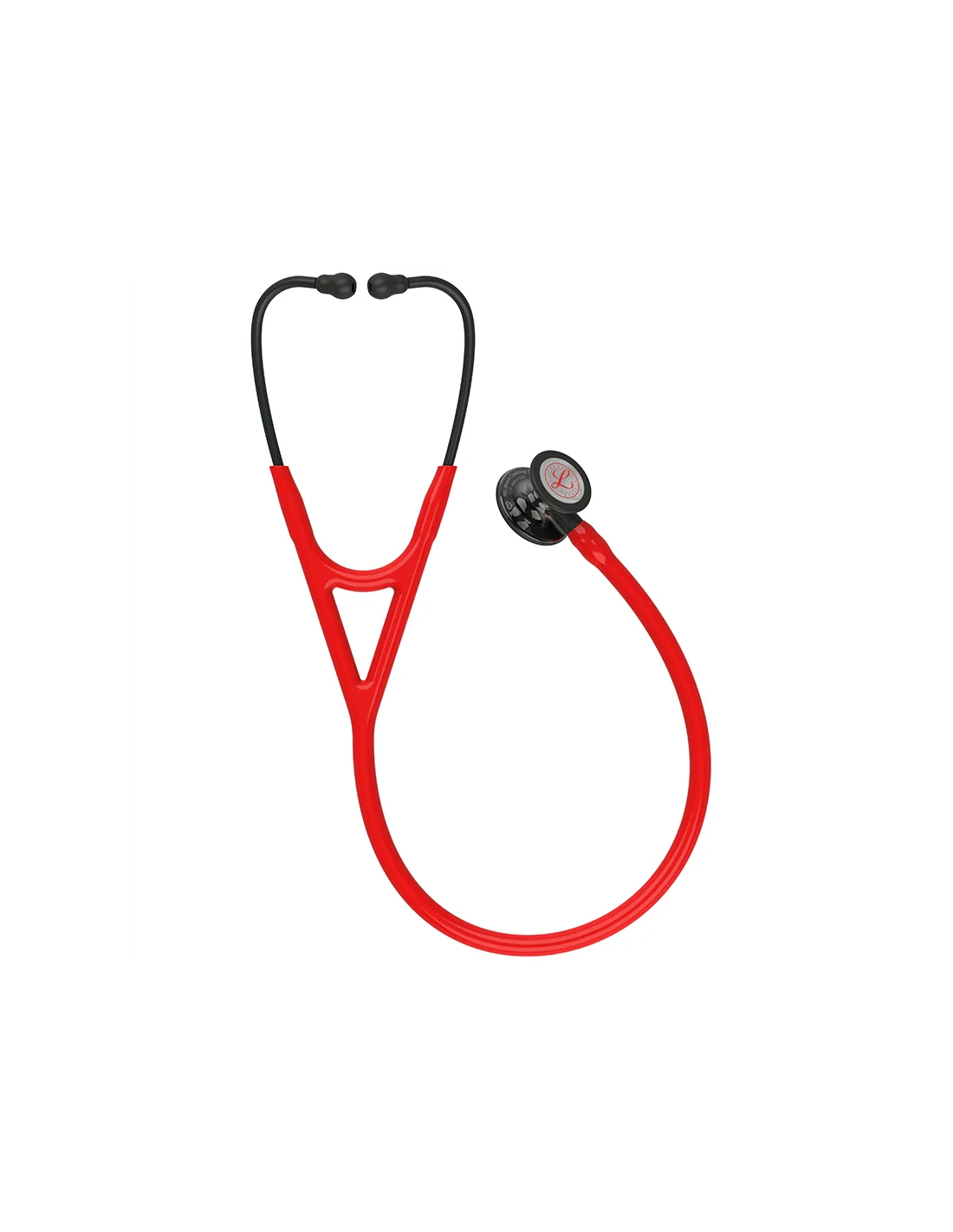Littmann Cardiology IV Limited Edition red with black, mirror-finish chestpiece, binaurals, and stem
