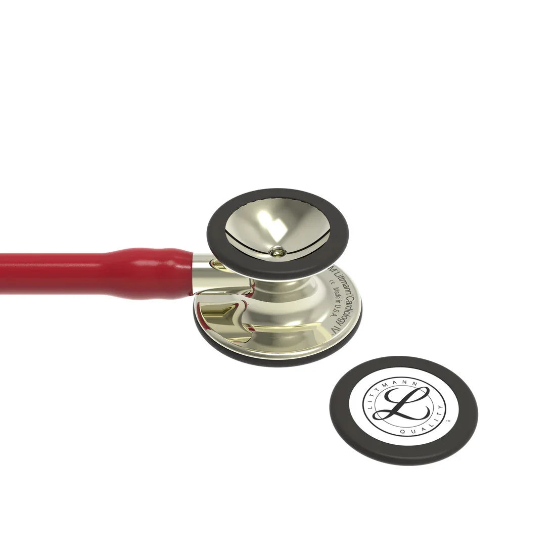 Littmann Cardiology IV burgundy with mirror olive, black earpieces and stem
