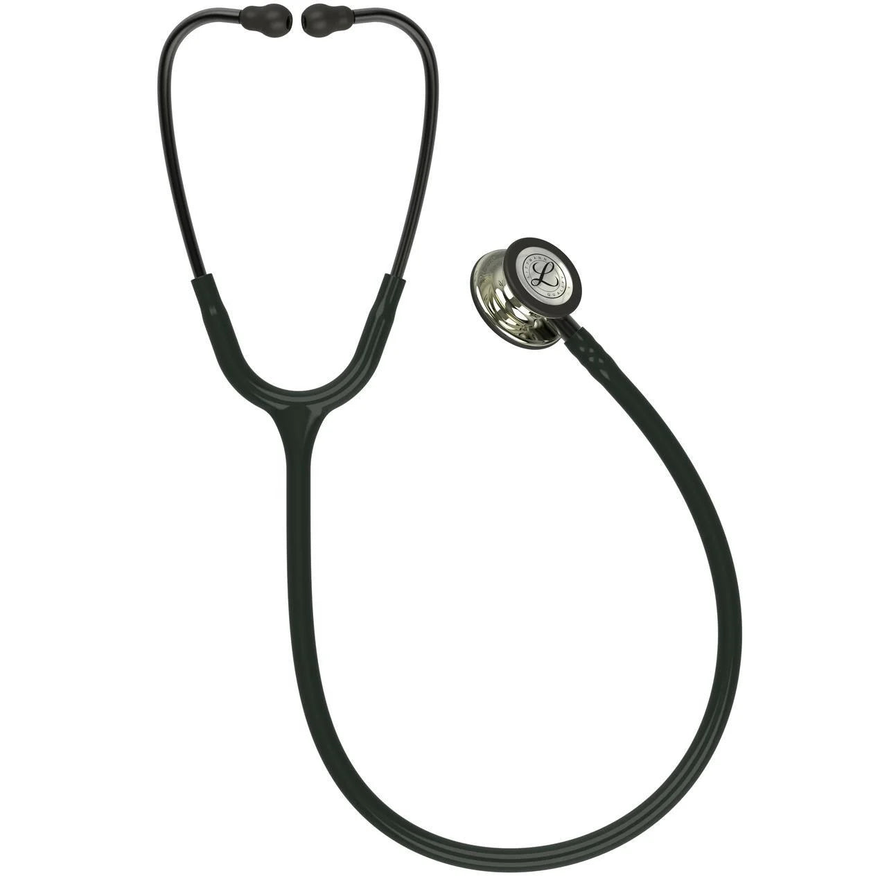 Littmann Classic III Black with Mirror Finish Chestpiece, Smoke-Grey Tubing, and Stem