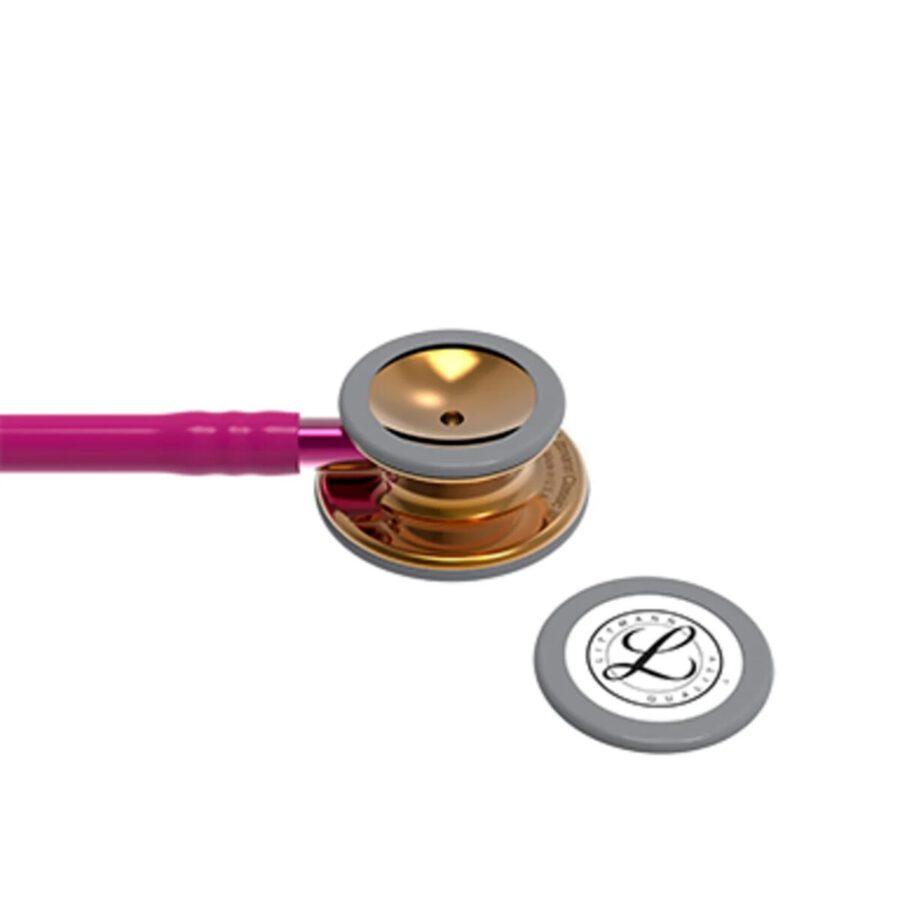 Littmann Classic III Limited Edition малиновий із золотою оливою, сталевими дугами та рожевою ніжкою