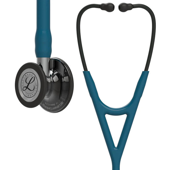 Littmann Cardiology IV Caribbean Blue with Smoke Finish, Black Tubing and Stem