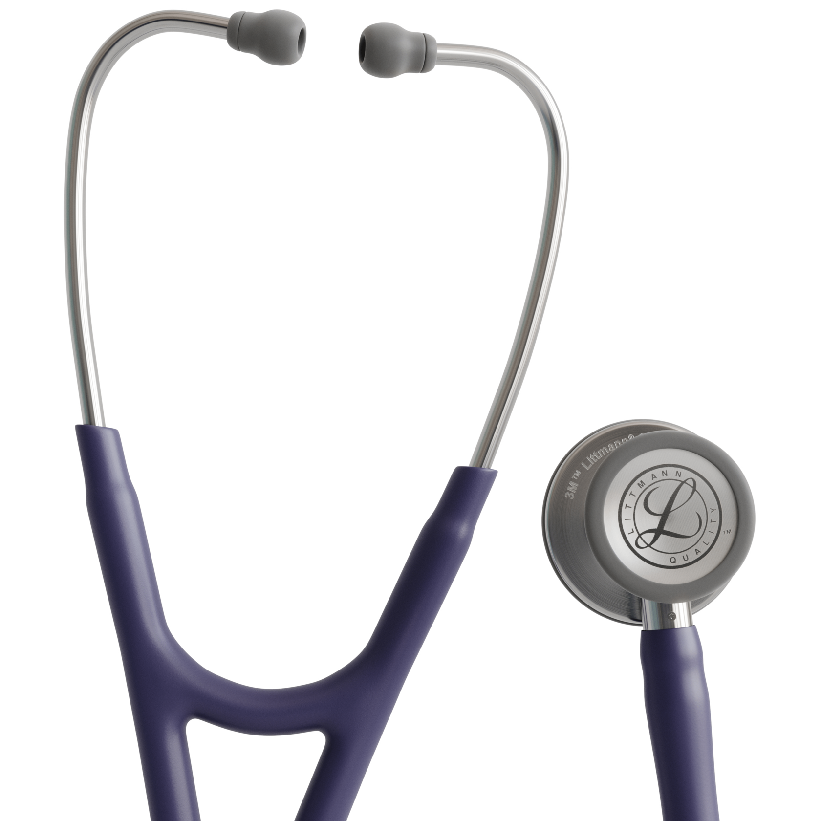 Littmann Cardiology IV Satin Tube Purple with Steel Ear Tubes, Earpieces, Stem, and Satin Tubing