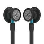 Littmann Cardiology IV black with matte olive, black earpieces and blue stem
