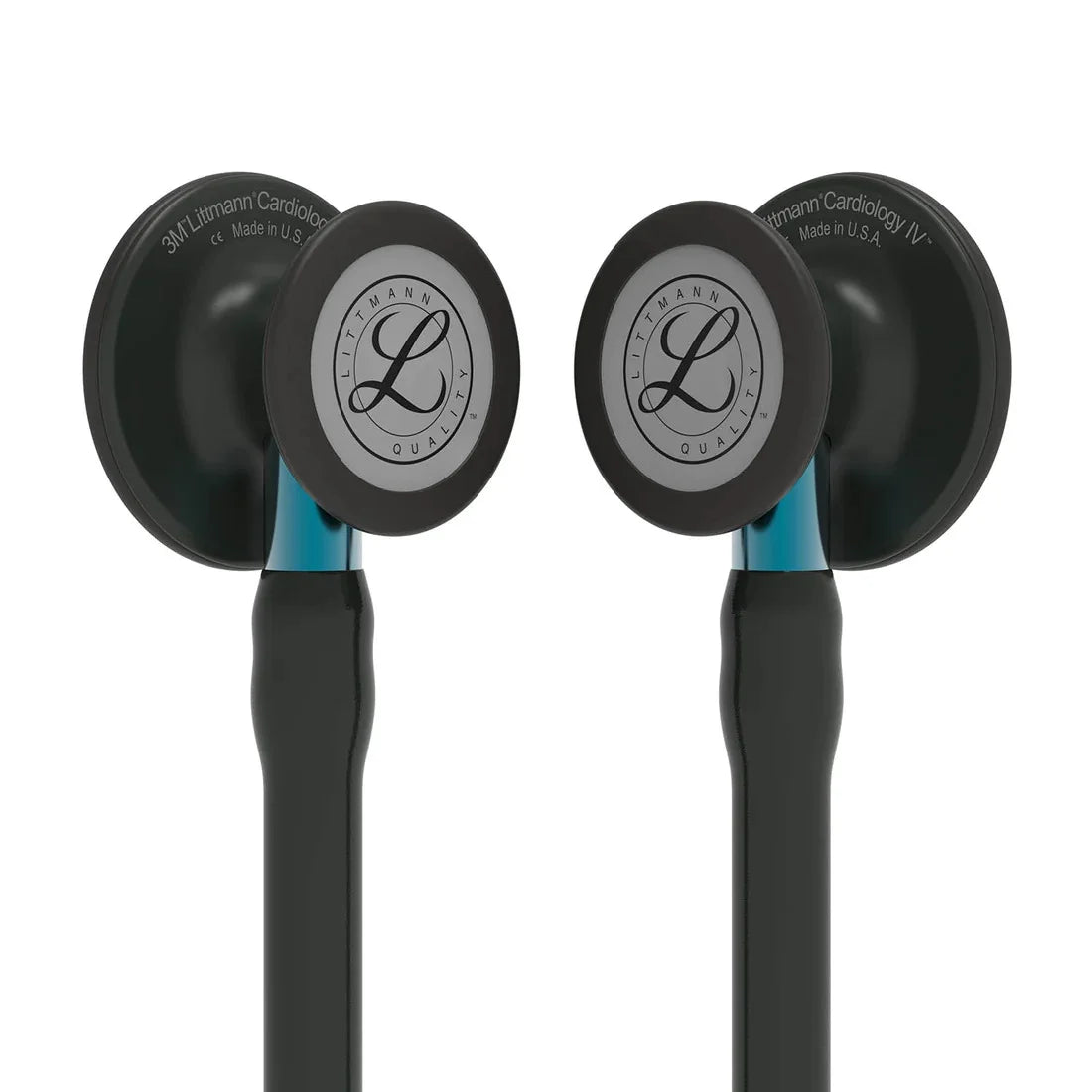 Littmann Cardiology IV black with matte olive, black earpieces and blue stem