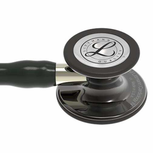 Littmann Cardiology IV black with black mirrored olive, black arcs and stem