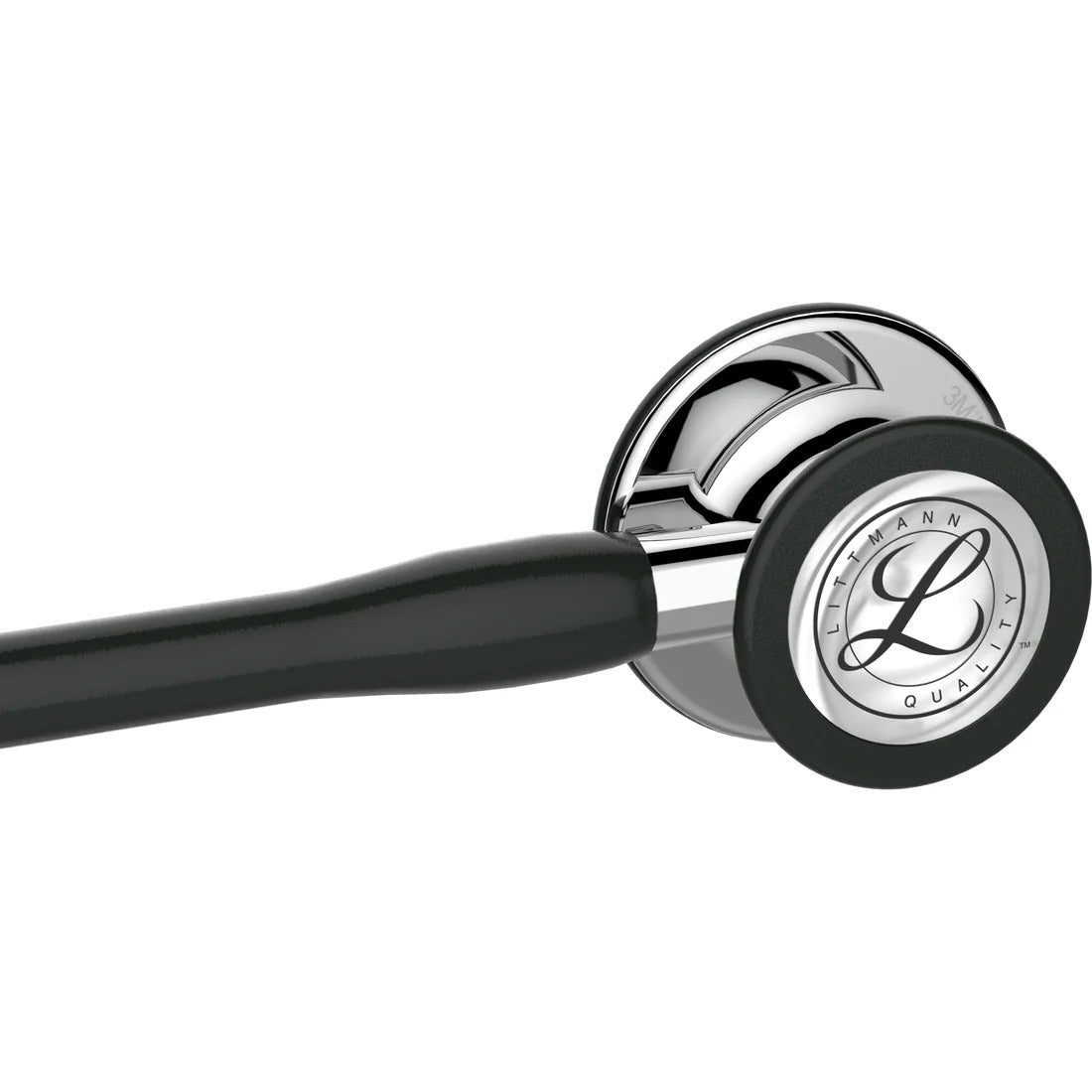 Littmann Cardiology IV black with mirror olives, steel binaurals and a mirrored stem