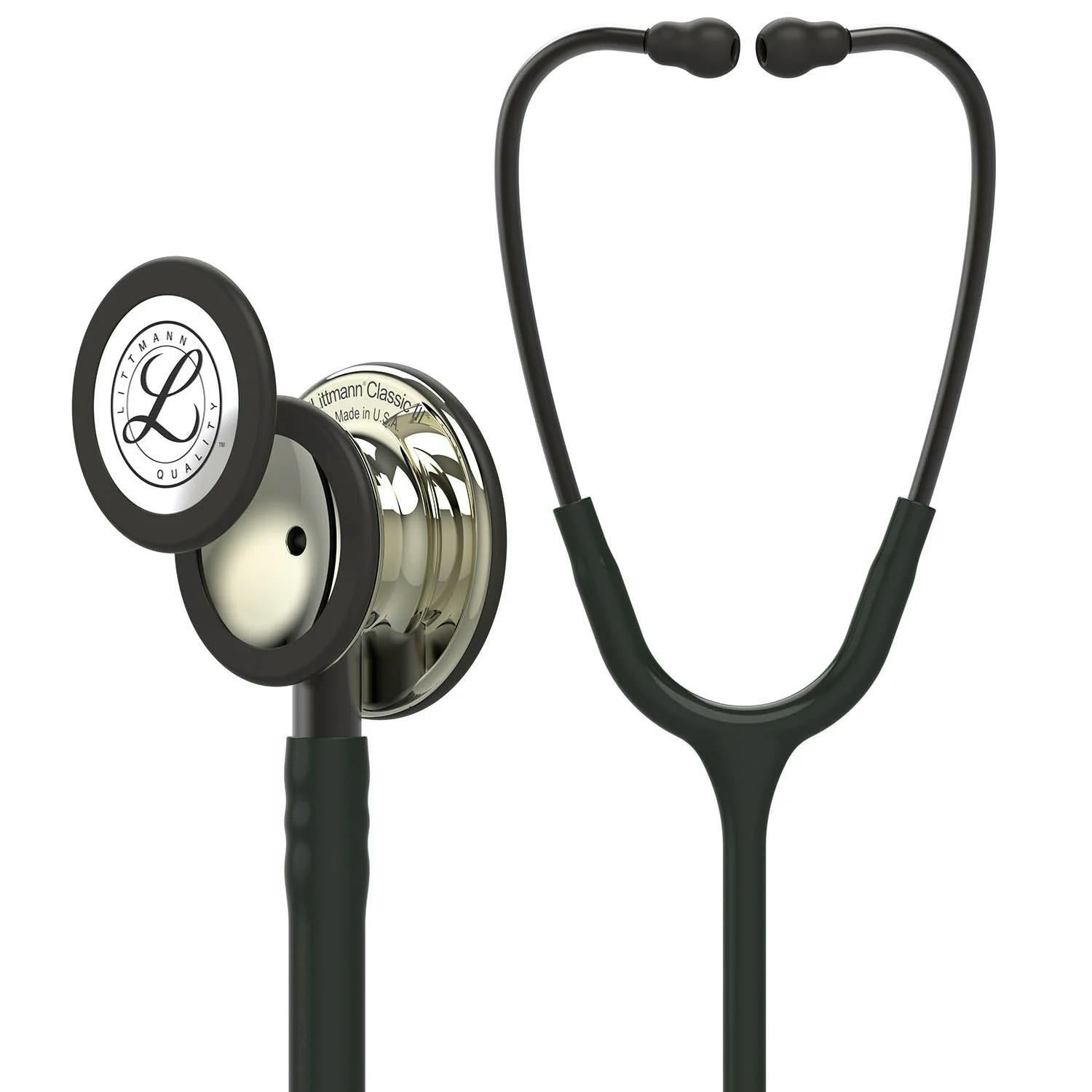 Littmann Classic III Black with Mirror Finish Chestpiece, Smoke-Grey Tubing, and Stem