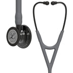 Littmann Cardiology IV gray with smoky olive, black ear tubes, and stem