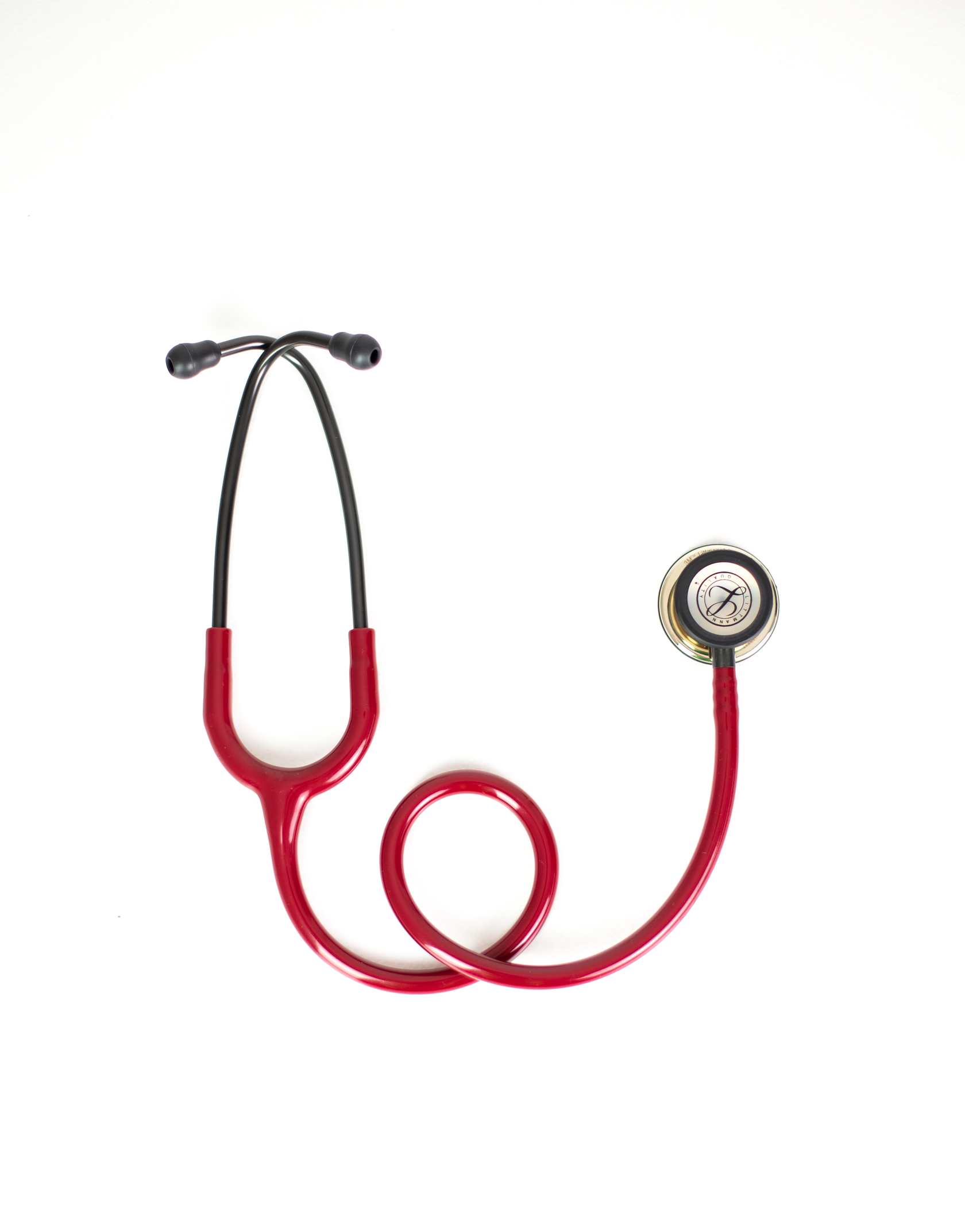 Littmann Classic III burgundy with mirror eartips, smoke-black tubing and stem