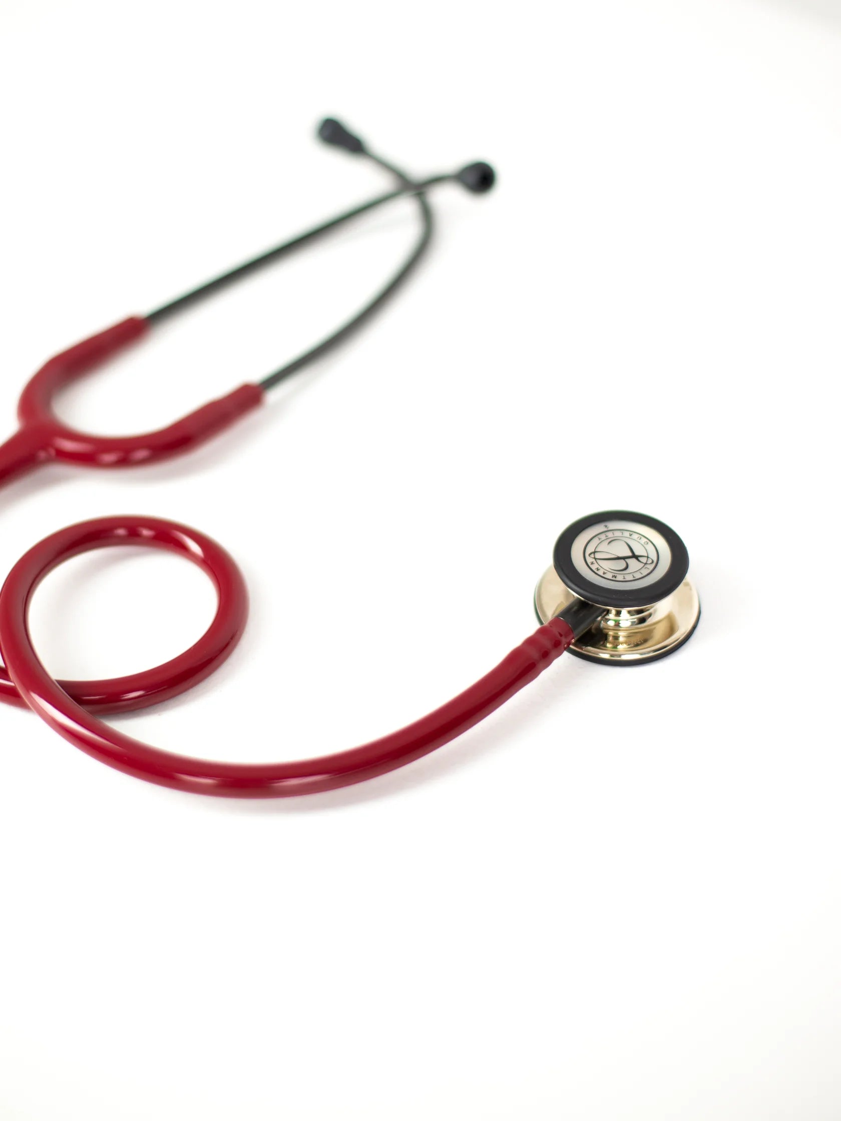 Littmann Classic III burgundy with mirror eartips, smoke-black tubing and stem
