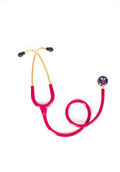 Littmann Classic II Infant, Raspberry with Rainbow stem, gold ear tubes and footplate