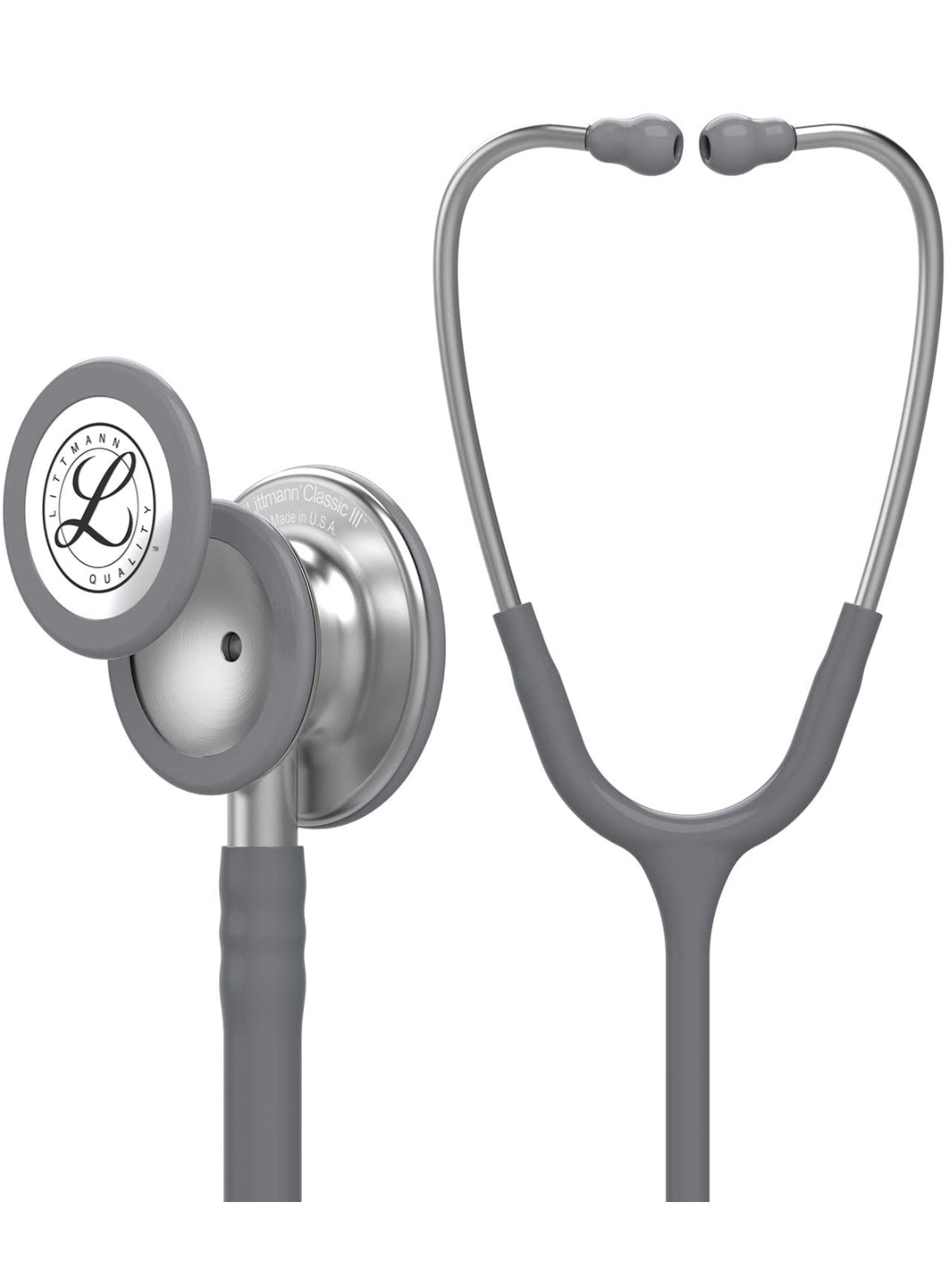 Littmann Classic III Stethoscope, Gray with Steel Eartips