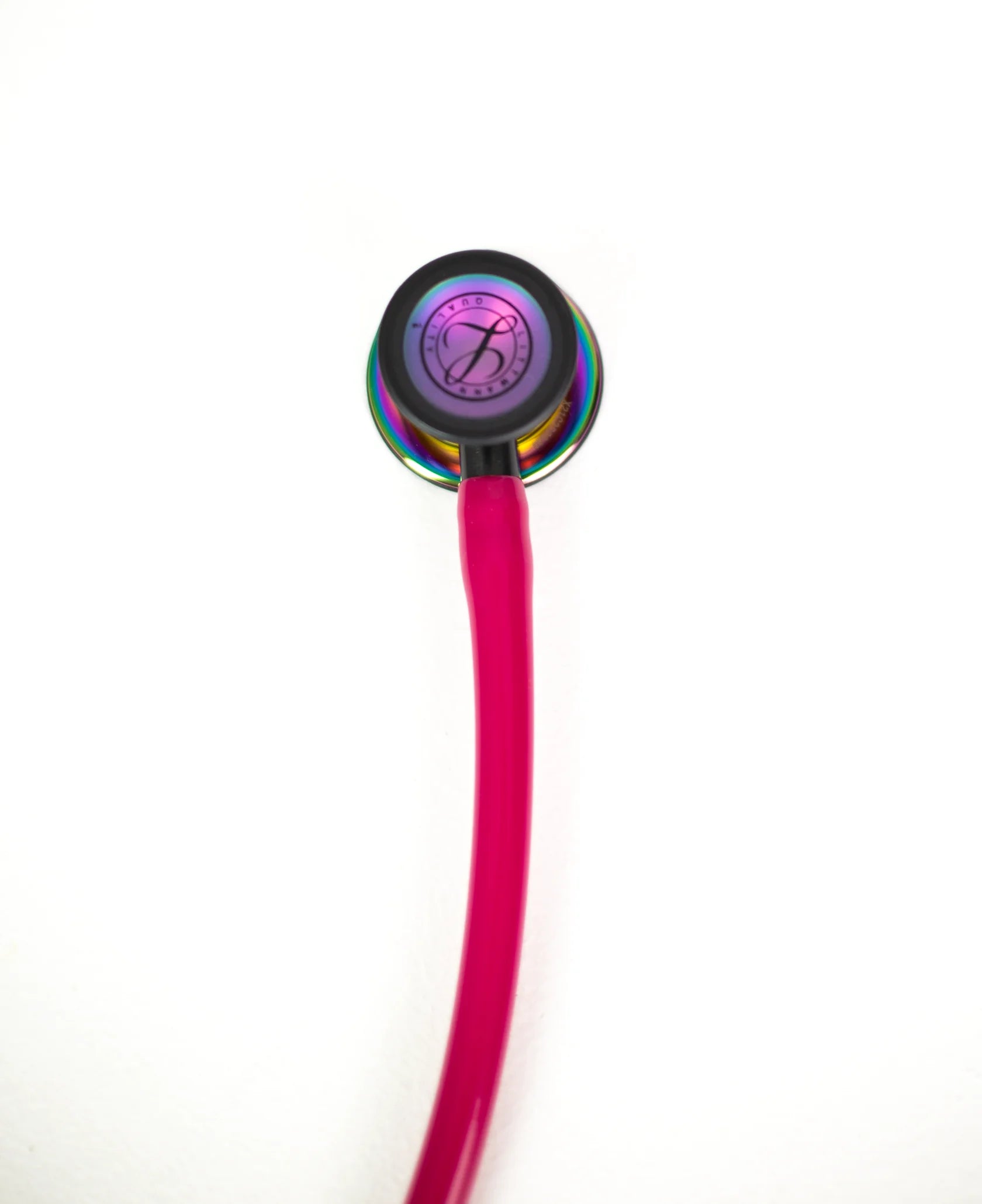 Littmann Cardiology IV Raspberry with Rainbow Olive, Black Earpieces, and Stem