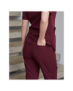 Women's Trousers with Pockets Pipes Bordo