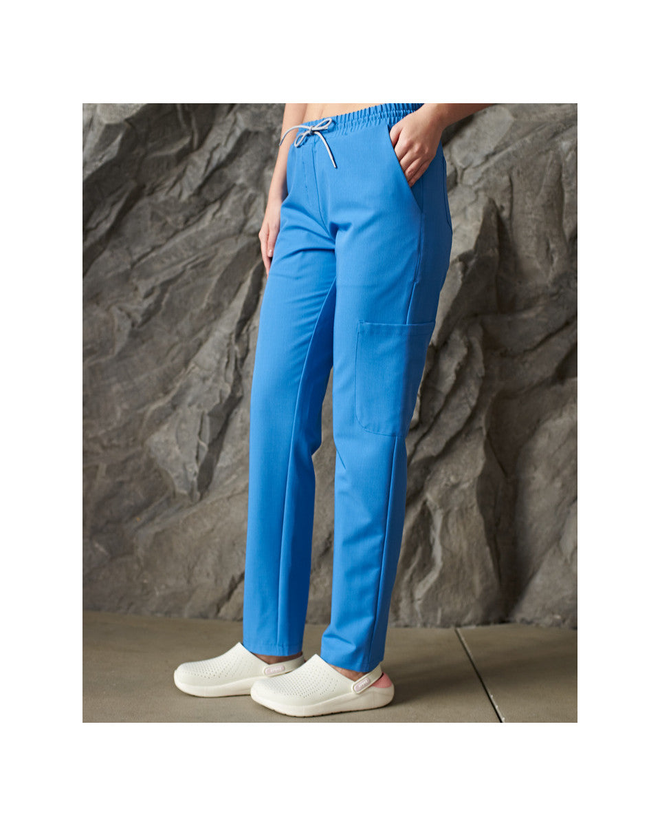 Women's Trousers with Pockets Pipes Blue
