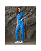 Women's Trousers with Pockets Pipes Blue