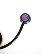 Littmann Classic III black with rainbow chest piece, black tubing and stem