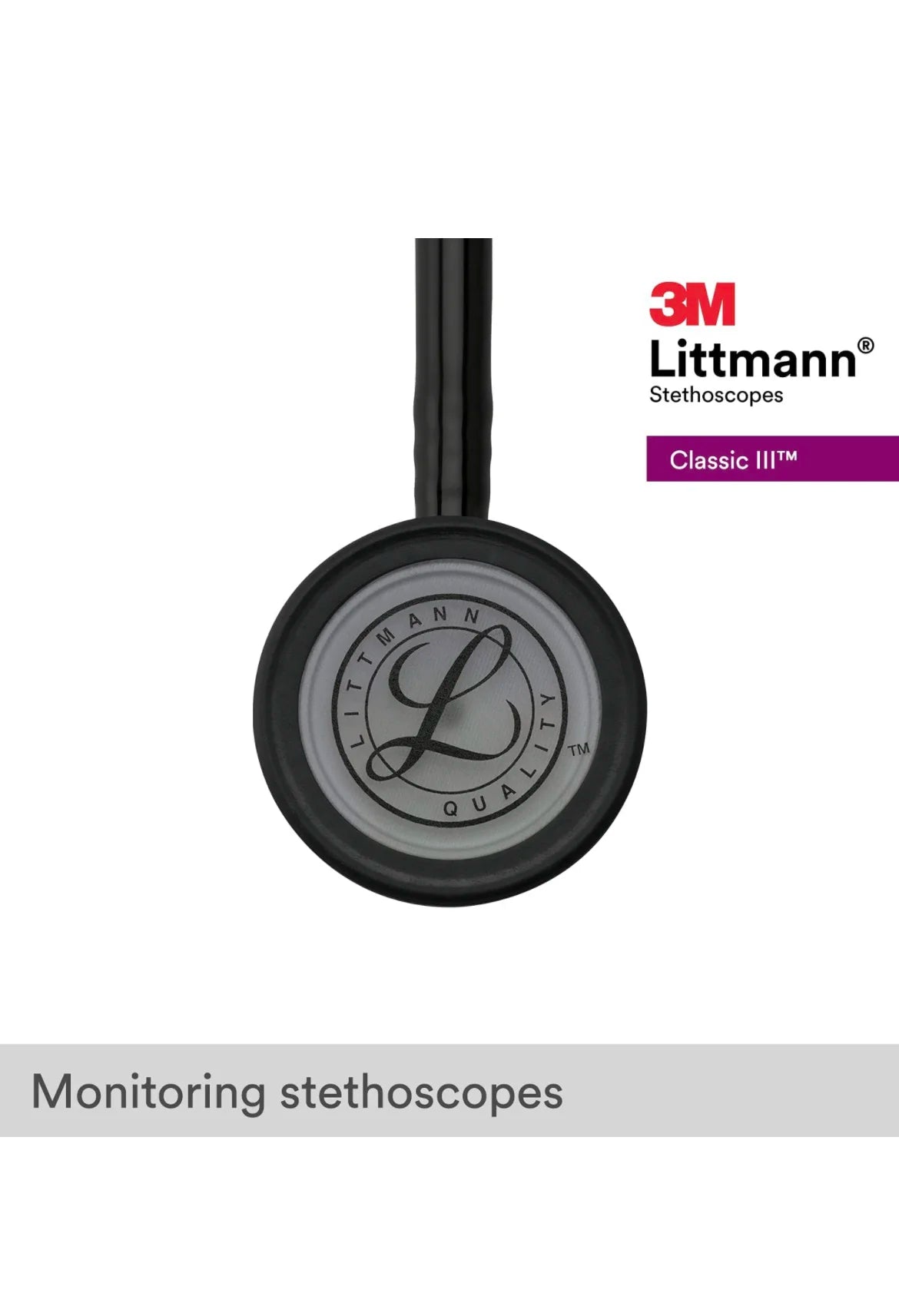 Littmann Classic III black with smoke olive, black earpieces and stem