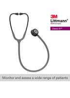 Littmann Classic III Gray with Smoke Tubing, Black Eartubes, and Plum Stem