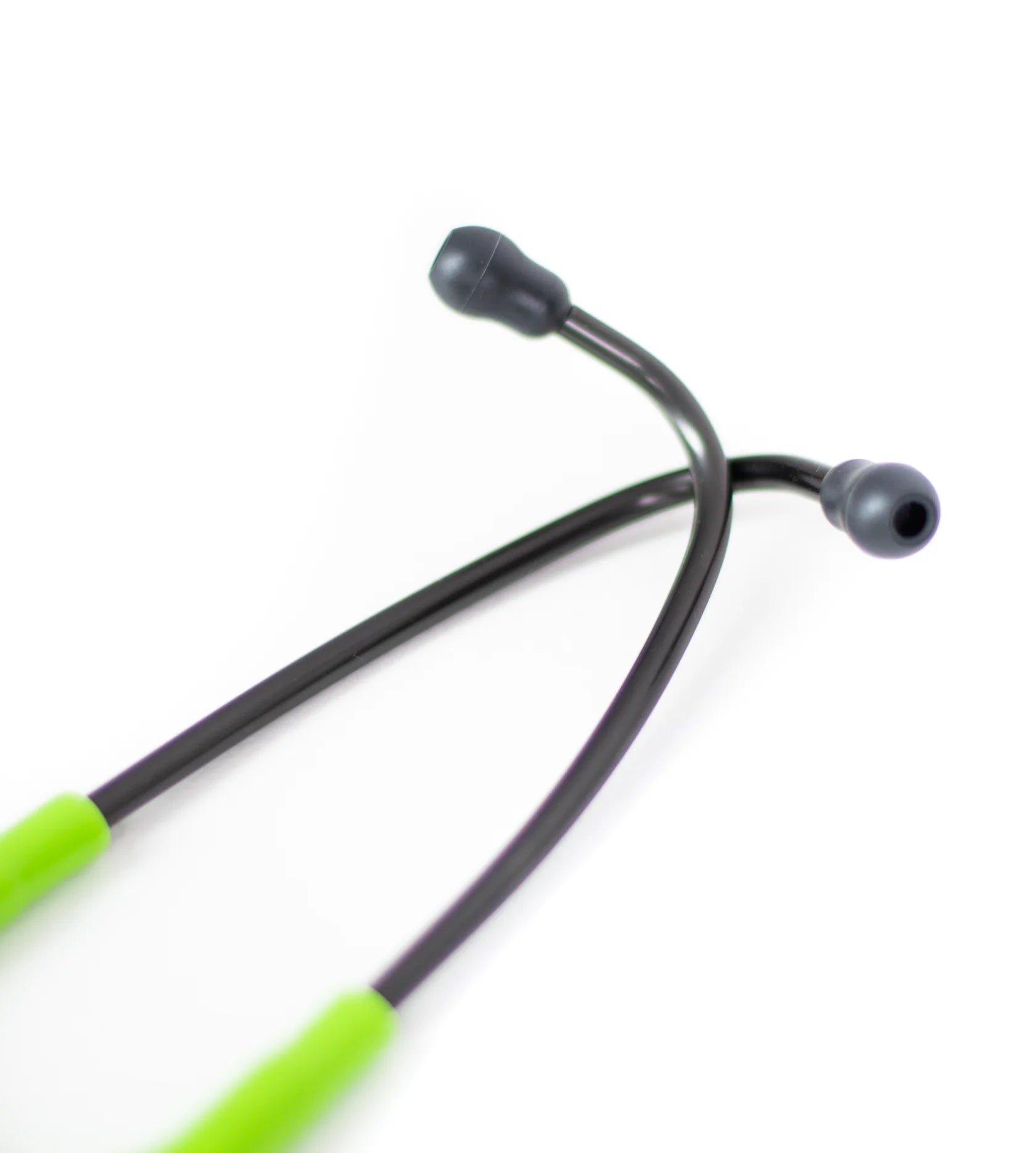 Littmann Classic III lime green with smoke tubing, black binaurals and blue stem