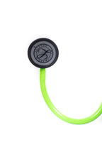 Littmann Classic III lime green with smoke tubing, black binaurals and blue stem