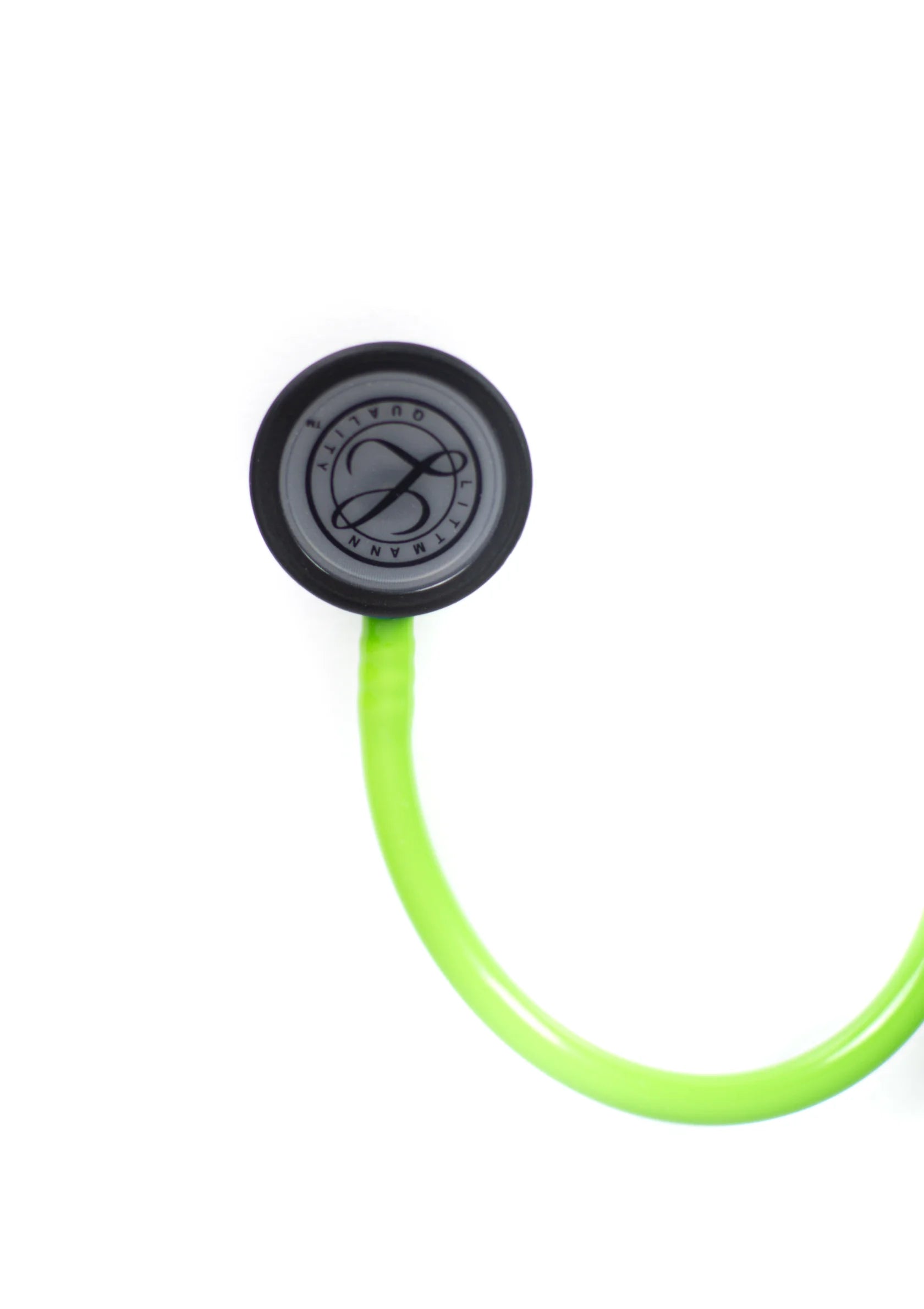Littmann Classic III lime green with smoke tubing, black binaurals and blue stem