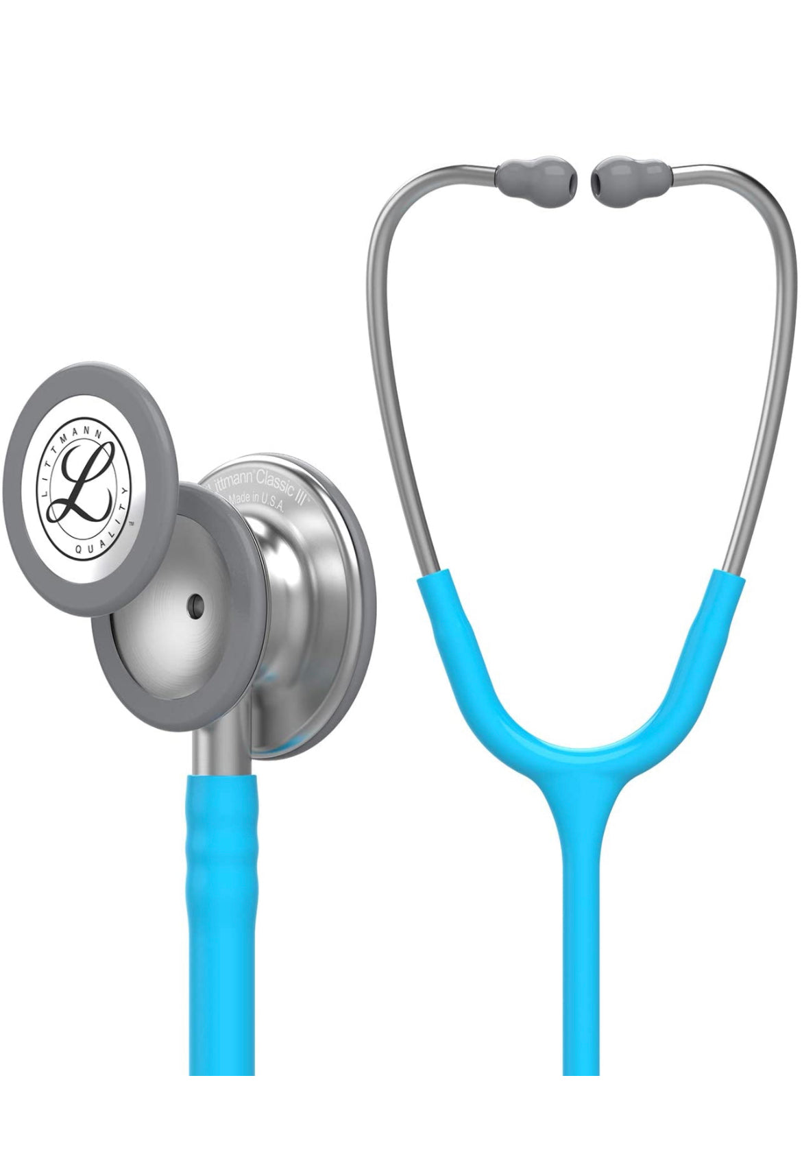 Littmann Classic III turquoise with a steel olive