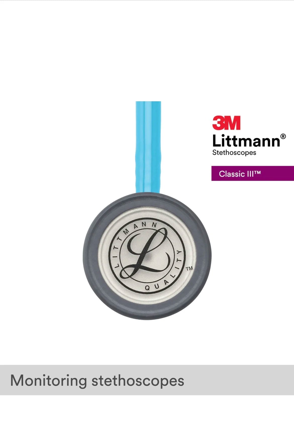 Littmann Classic III turquoise with a steel olive