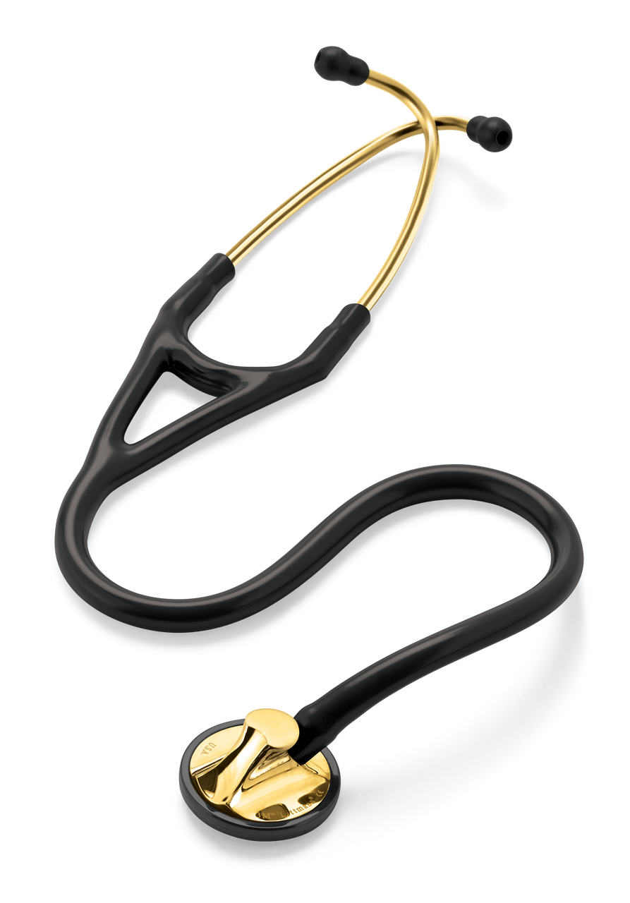 Littmann Master Cardiology black with gold stem and binaurals