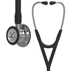 Littmann Cardiology IV black with mirror olives, steel binaurals and a mirrored stem