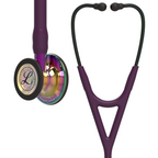 Littmann Cardiology IV plum with rainbow chest piece, black tubing and purple stem