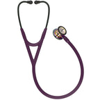 Littmann Cardiology IV plum with rainbow chest piece, black tubing and purple stem